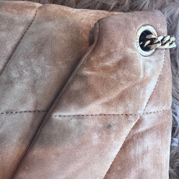 SAINT LAURENT

PUFFER SMALL CHAIN BAG IN QUILTED SUEDE in color CINNAMON - Picture 6 of 14